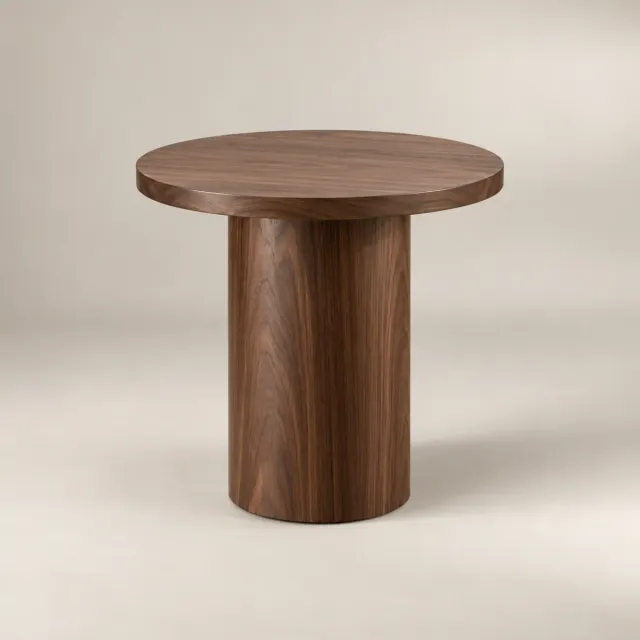 Column Walnut Side Table