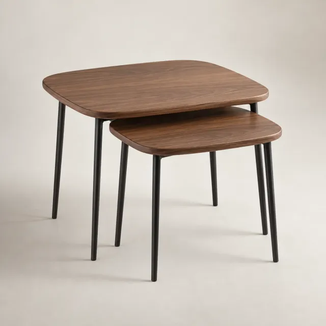 Nest Walnut Table Pair
