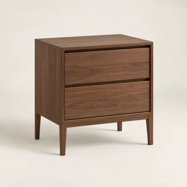 Line Walnut Bedside Table